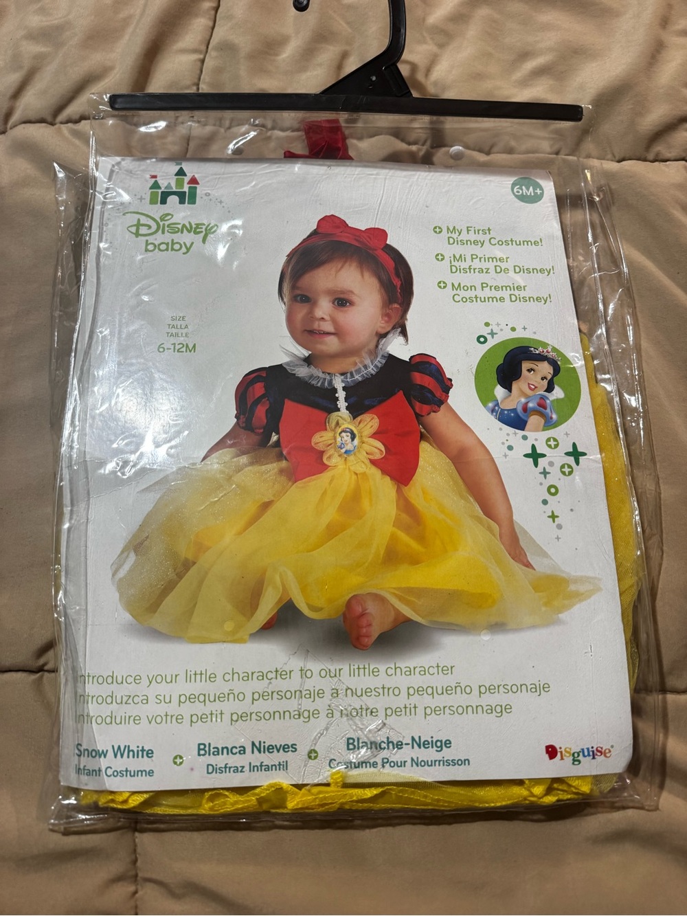 Disney Baby Snow White Infant Dress in Yellow and Red 6 months +